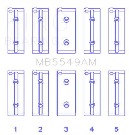 King Engine Bearings Buick 93-99 Fiat 176 B6 1372cc Main Bearing Set