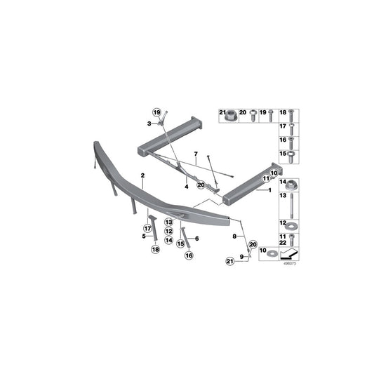 Genuine BMW 51648424445 Rod Center FRONT SPLITTER (Inc. M6 GT3) | ML Performance US