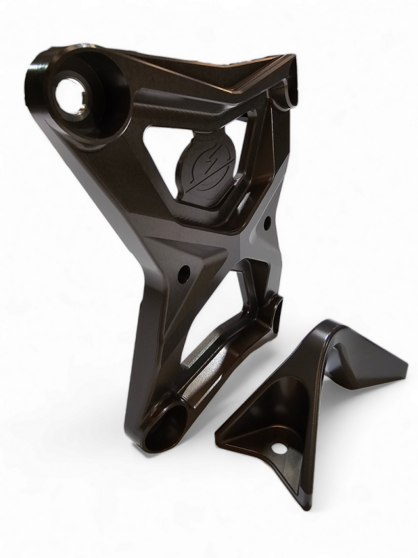 Elektric Off Road Elektric Offroad 2020-2024 Polaris Rzr Pro Xp Radius Rod Plate With Tow Hook Gunmetal