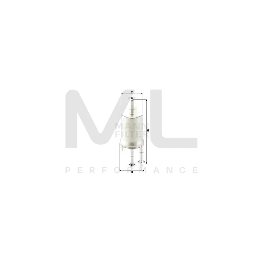 MANN-FILTER WK 6015 Fuel filter In-Line Filter