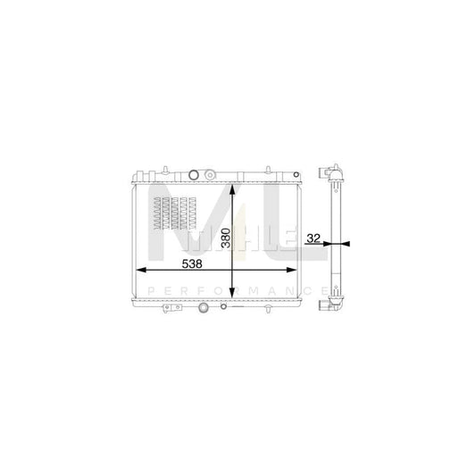 MAHLE ORIGINAL CR 1601 000S Engine radiator Brazed cooling fins | ML Performance Car Parts