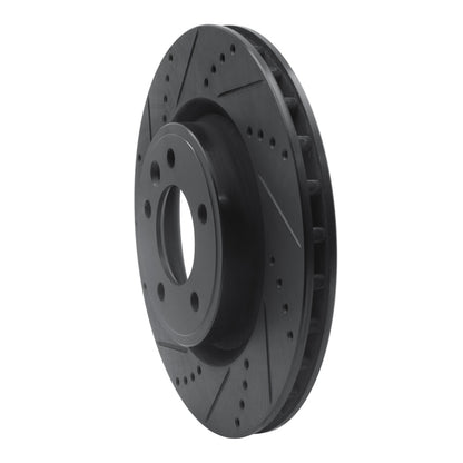 R1 Concepts R1 18-20 Land Rover Range Rover Sport Rear Left Drilled & Slotted Black Brake Rotor