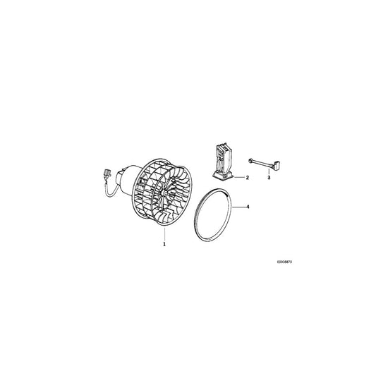 Genuine BMW 64118390434 E36 Blower Unit (Inc. 325is, 325i & 318i) | ML Performance US Car Parts