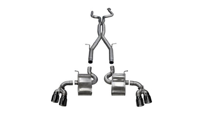 CORSA Performance Corsa 2016-24 Chevy Camaro SS 6.2L Xtreme+ 2.75in Cat-Back Dual Rear Exit w/ Twin 4in Black PVD Tips