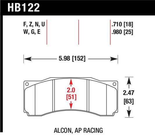 Hawk Performance Hawk Stoptech ST-60 Caliper DTC-60 Race Brake Pads