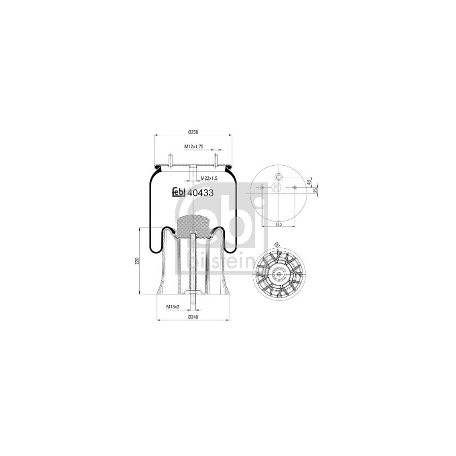 Febi Bilstein 40433 Boot, Air Suspension