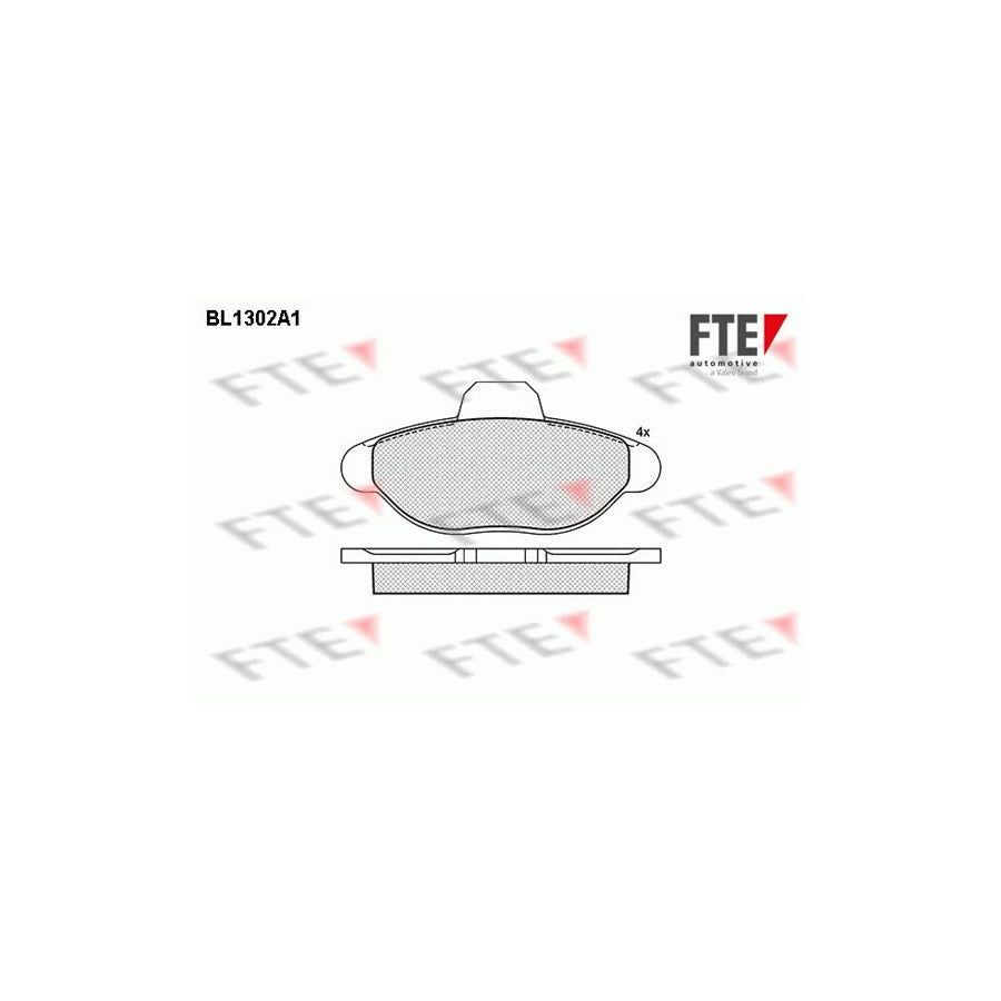 FTE Bl1302A1 Brake Pad Set for Fiat Cinquecento (170)