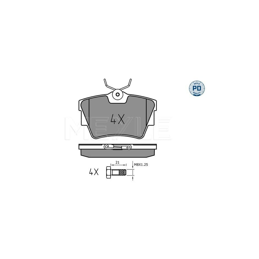 Meyle 025 239 8017/Pd Brake Pad Set