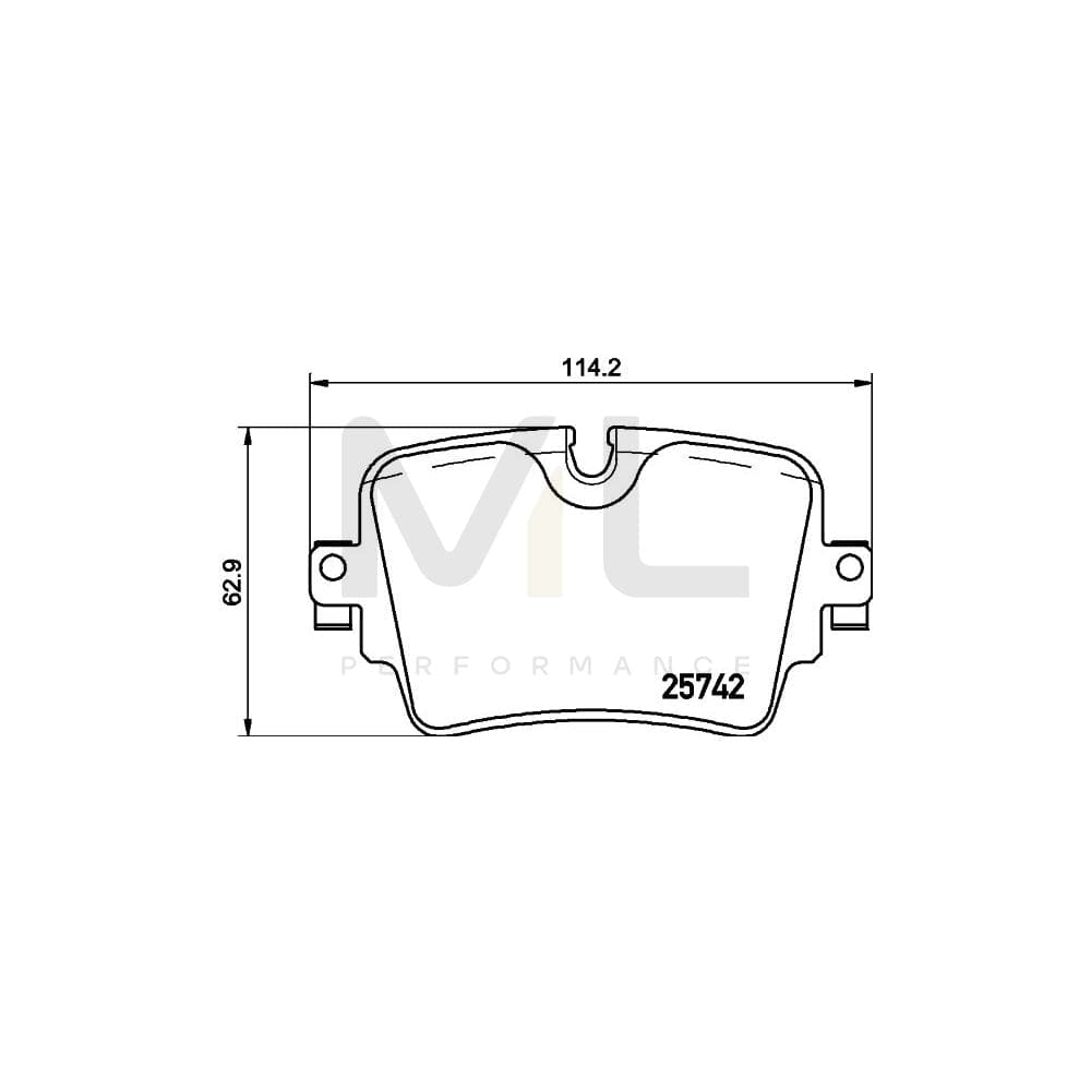 Hella 8DB 355 021-391 Brake Pad Set Prepared For Wear Indicator