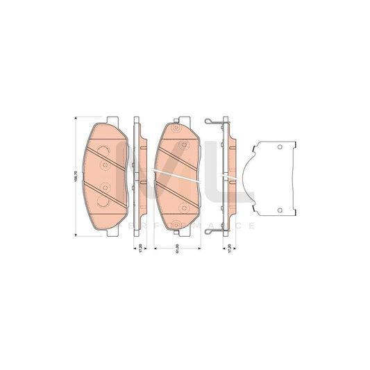 TRW Gdb3483 Brake Pad Set For Hyundai Genesis I Saloon (Bh) With Acoustic Wear Warning | ML Performance Car Parts