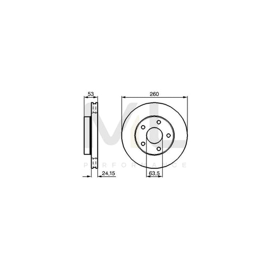 BOSCH 0 986 478 195 Brake Disc for FORD SCORPIO Internally Vented, Vented, Oiled | ML Performance Car Parts