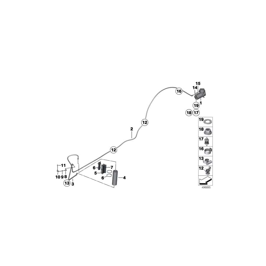 Genuine BMW 11658428458 Holder VACUUM RESERVOI (Inc. M6 GT3) | ML Performance UK Car Parts