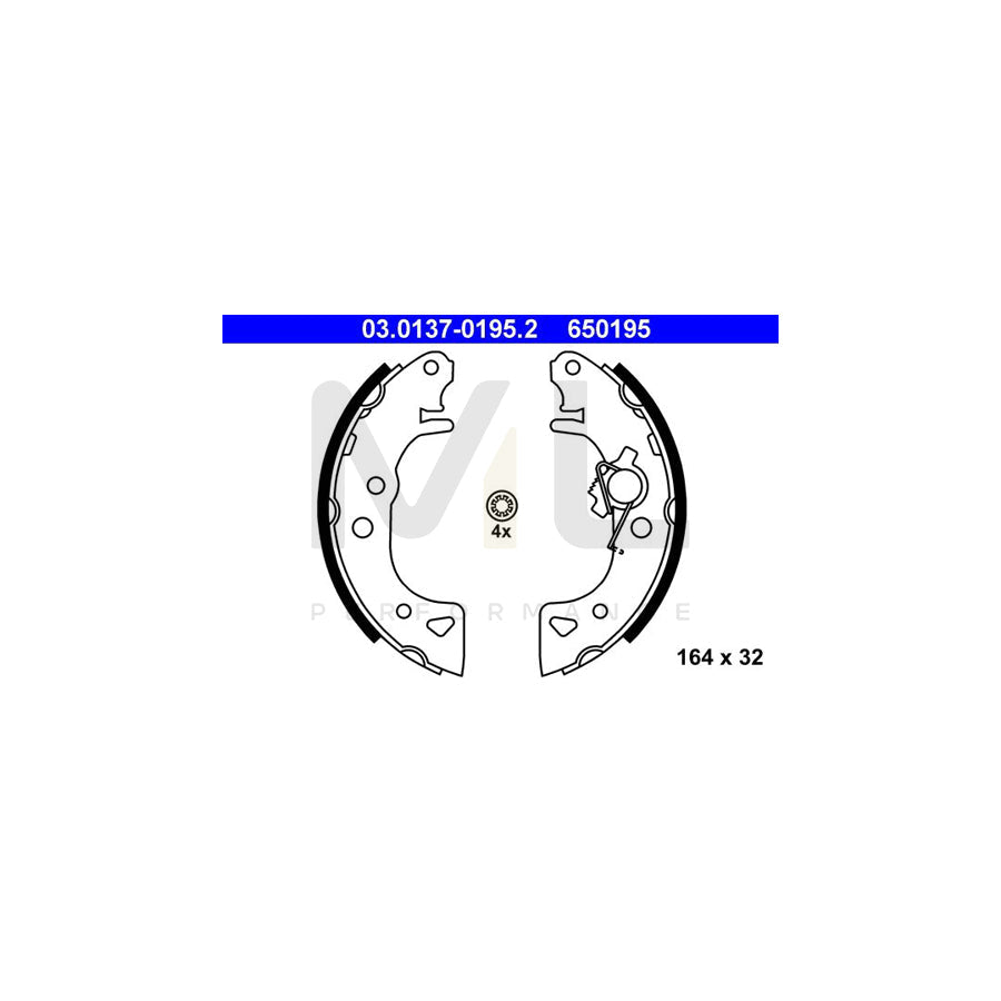 ATE 03.0137-0195.2 Brake Shoe Set