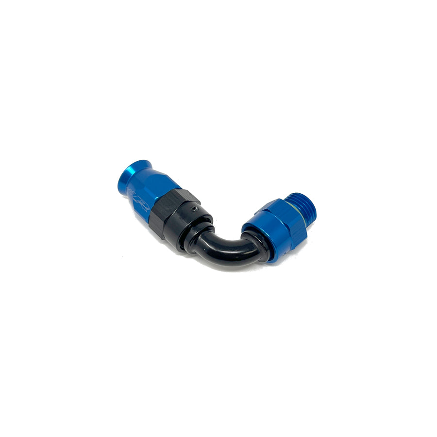 Precision Raceworks 201-0189 Fuel Line Fitting AN6 PTFE to AN6 ORB Male Swivel 90 Degree
