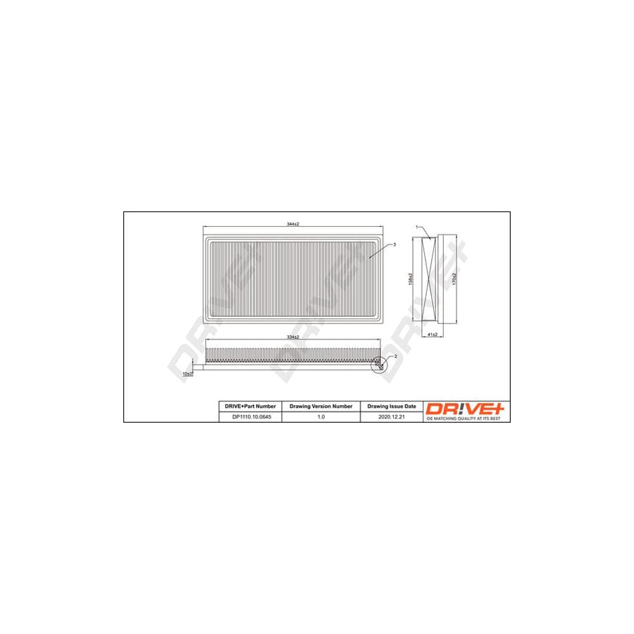 Dr!Ve+ Dp1110.10.0645 Air Filter