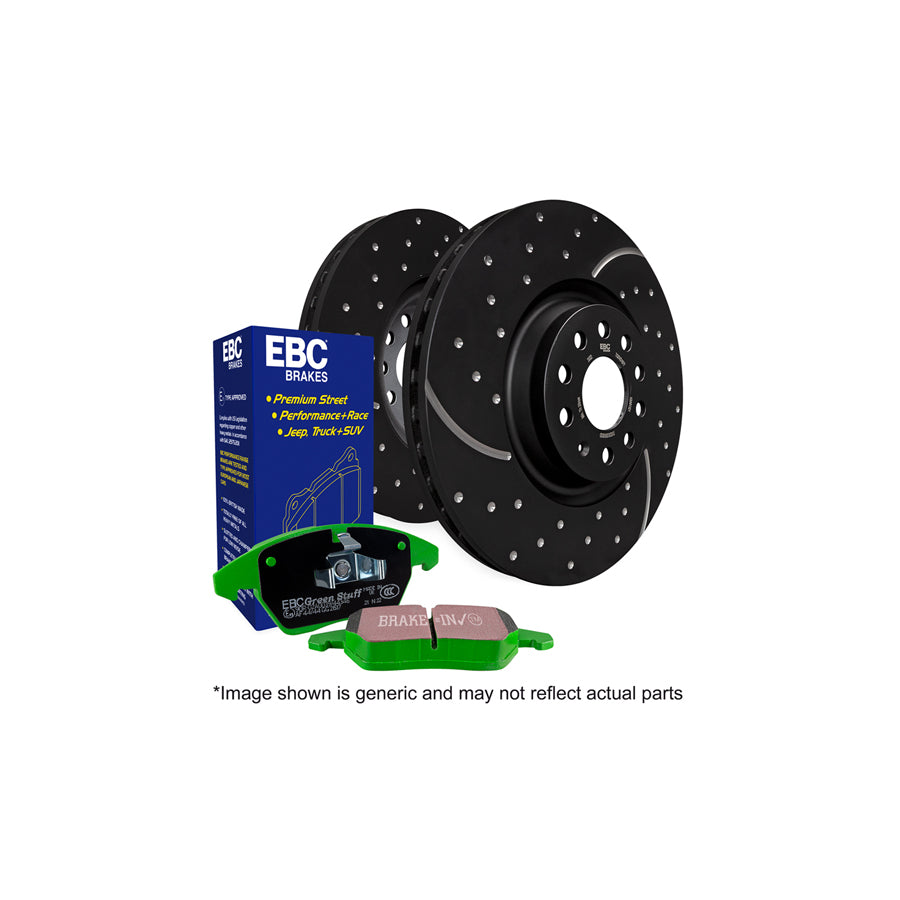 EBC PD11KF665 Jeep Greenstuff Front Brake Pad & GD Disc Kit (Inc. Commander & Grand Cherokee) 1 | ML Performance US Car Parts