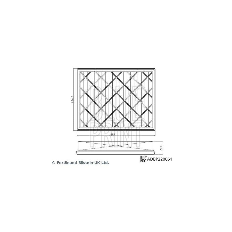 Blue Print Adbp220061 Air Filter for Ford Ranger Mk3 (Tke)