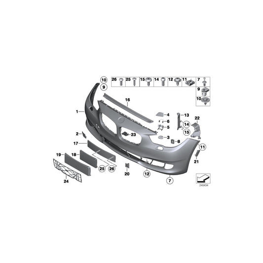Genuine BMW 51137200746 F07 Licence Plate Base (Inc. 535i, 530d 155kW & 550iX 4.4) | ML Performance US Car Parts
