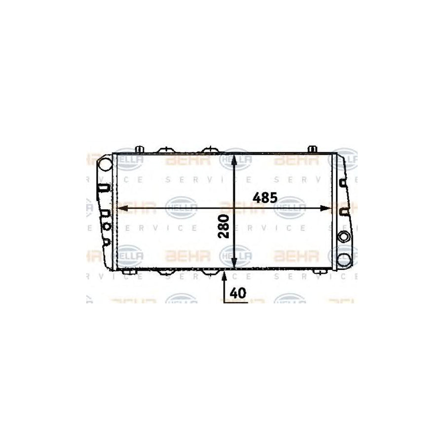 Hella 8MK 376 716-221 Engine Radiator