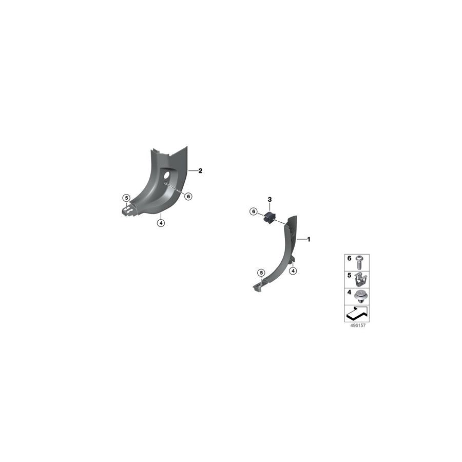 Genuine BMW 51477479200 G15 F93 G14 Lateral Trim Panel, Right SCHWARZ (Inc. M850iX, M8 & 840dX) | ML Performance US Car Parts
