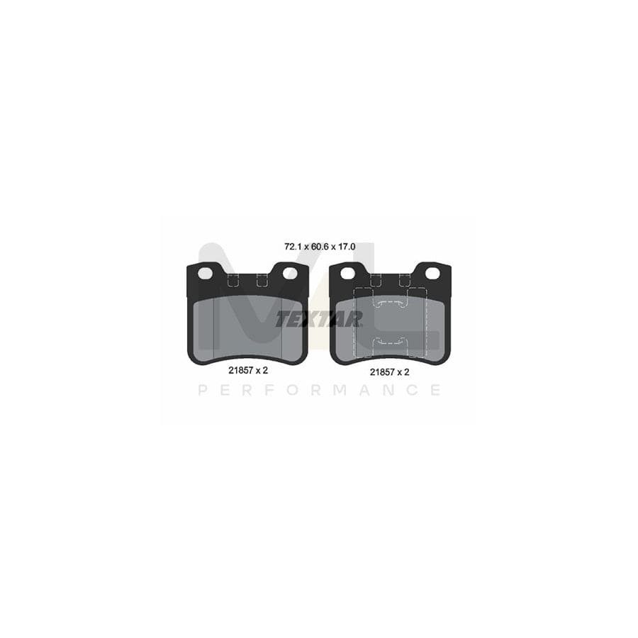 TEXTAR 2185701 Brake pad set not prepared for wear indicator | ML Performance Car Parts
