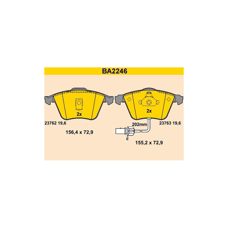 Barum Ba2246 Brake Pad Set