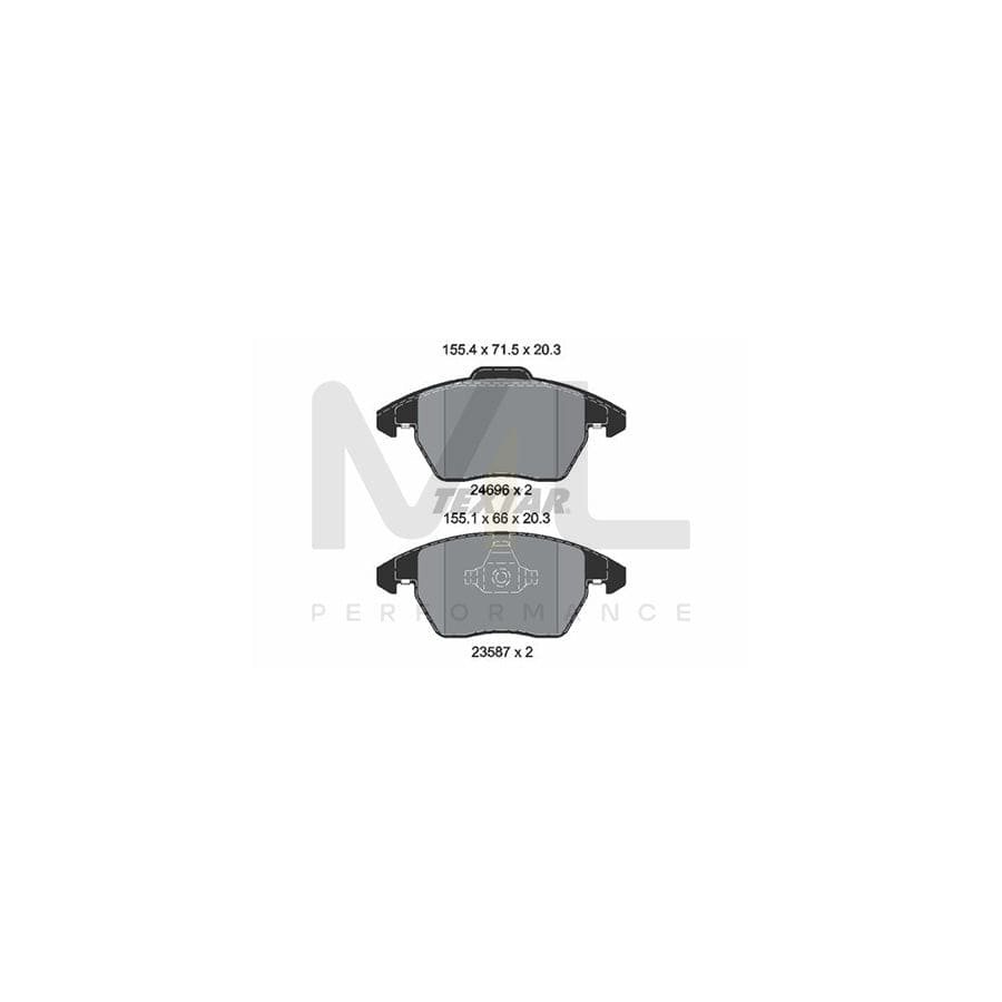 TEXTAR 2469601 Brake pad set not prepared for wear indicator | ML Performance Car Parts