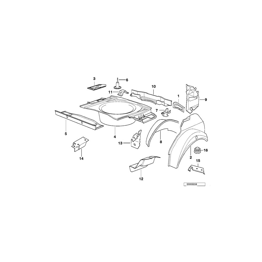 Genuine BMW 41128108476 E31 Panel Right (Inc. 850CSi) 1 | ML Performance US Car Parts