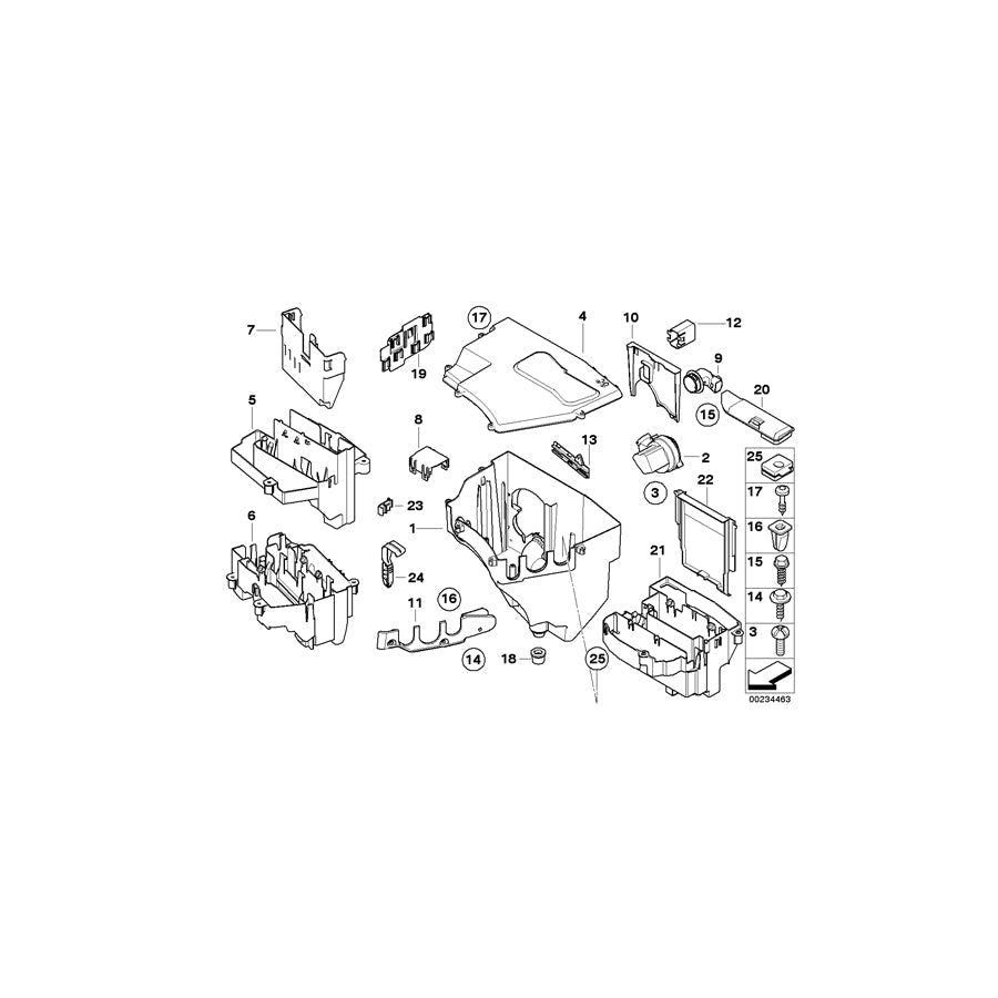 Genuine BMW 12907543171 E63 E64 E60 Slider With Ventilation (Inc. 530xd, 530i & 525xd) | ML Performance US Car Parts