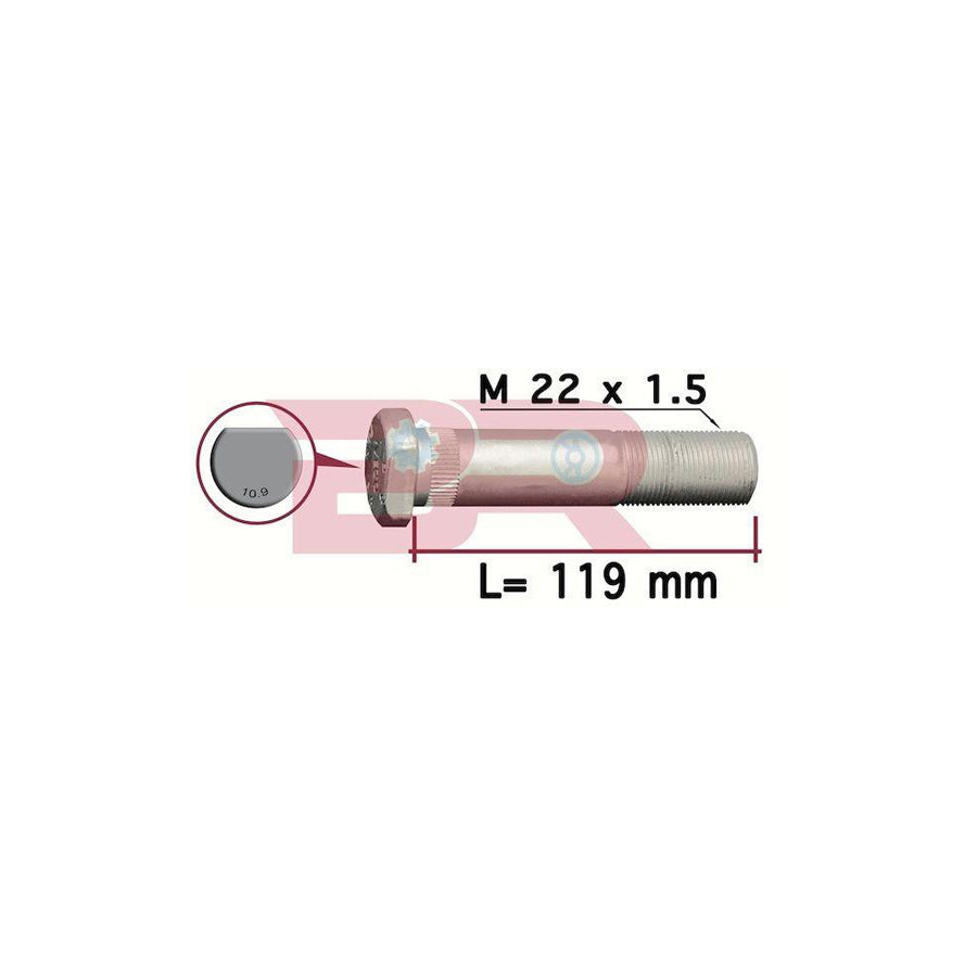 Botto Ricambi Brd7457 Wheel Stud