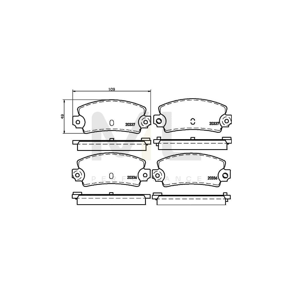 Hella 8DB 355 007-131 Brake Pad Set With Acoustic Wear Warning