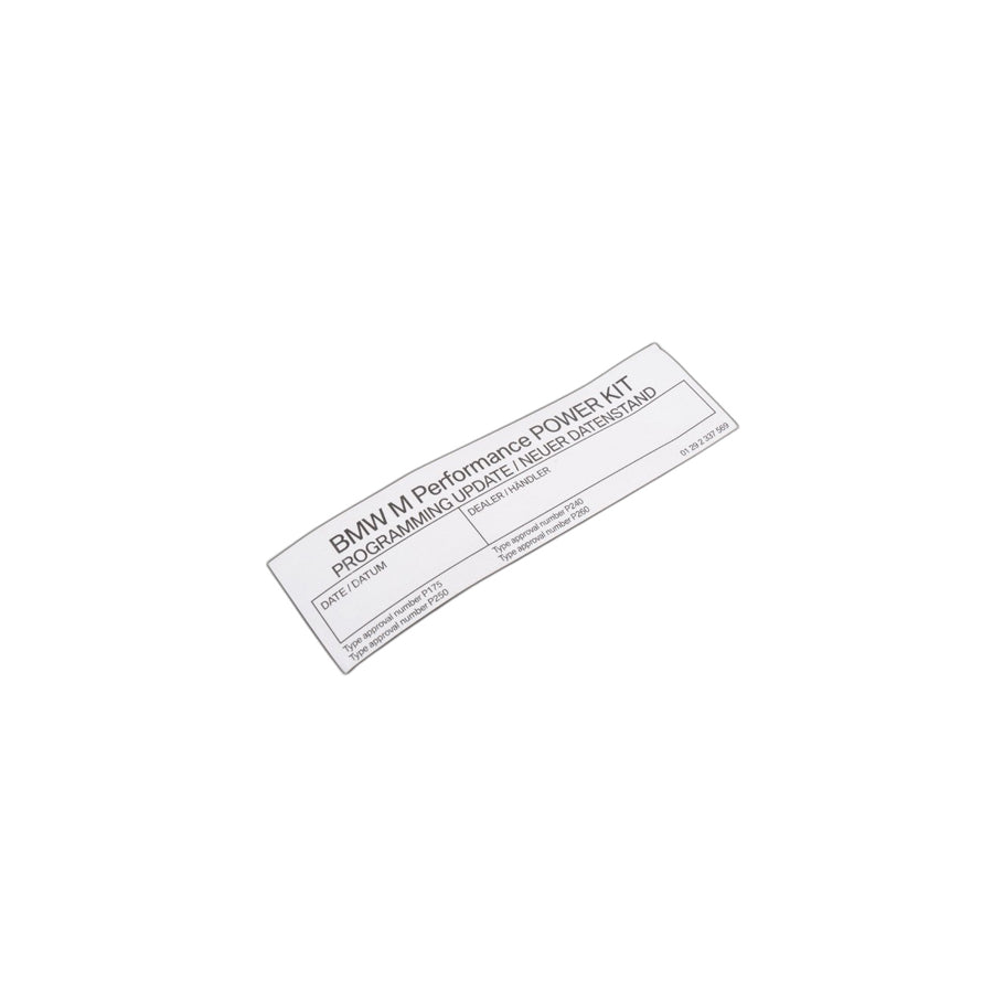 Genuine BMW 01292337569 F20 F16 Stick-On Label "M PERFORMANCE" (Inc. X6 35iX, 435iX & 535iX) | ML Performance US Car Parts