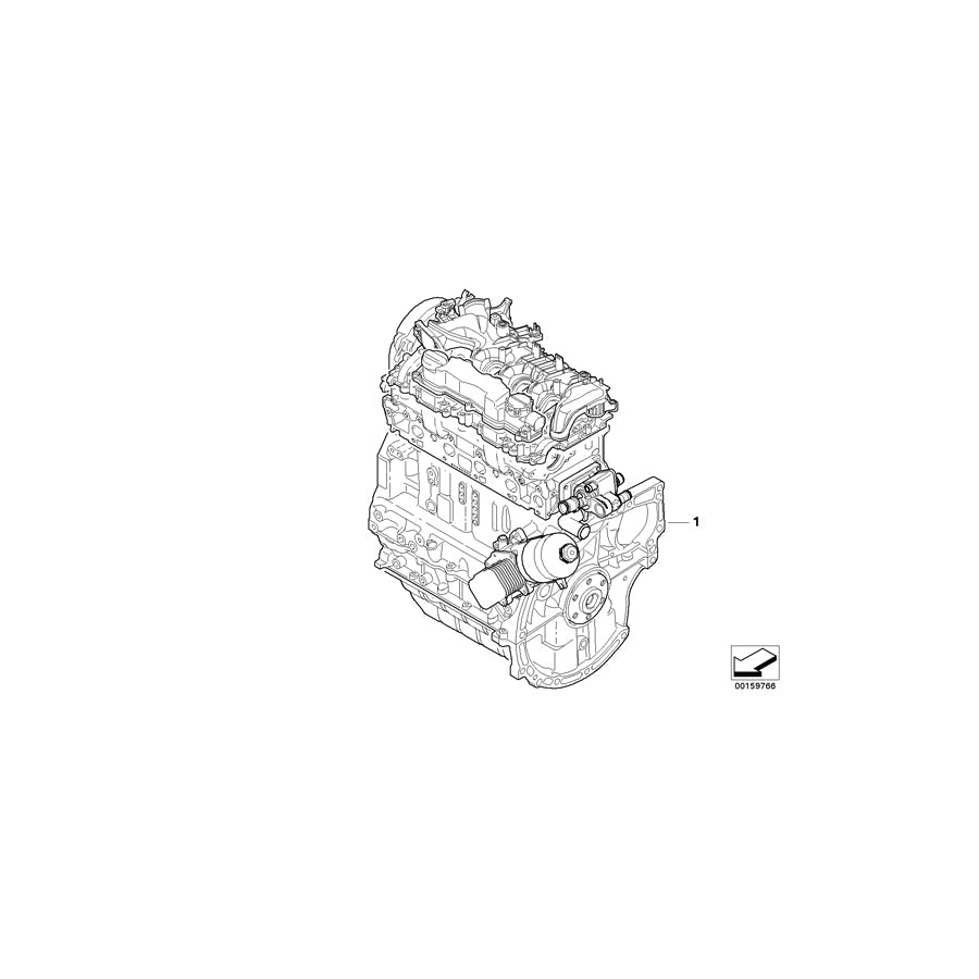 Genuine BMW 11007812258 R56 Short Engine 9HZ (Inc. One D & Cooper D) | ML Performance US Car Parts