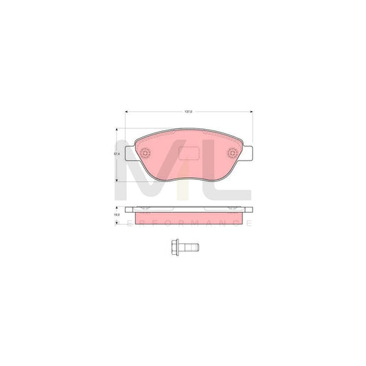 TRW Gdb1591 Brake Pad Set Not Prepared For Wear Indicator | ML Performance Car Parts