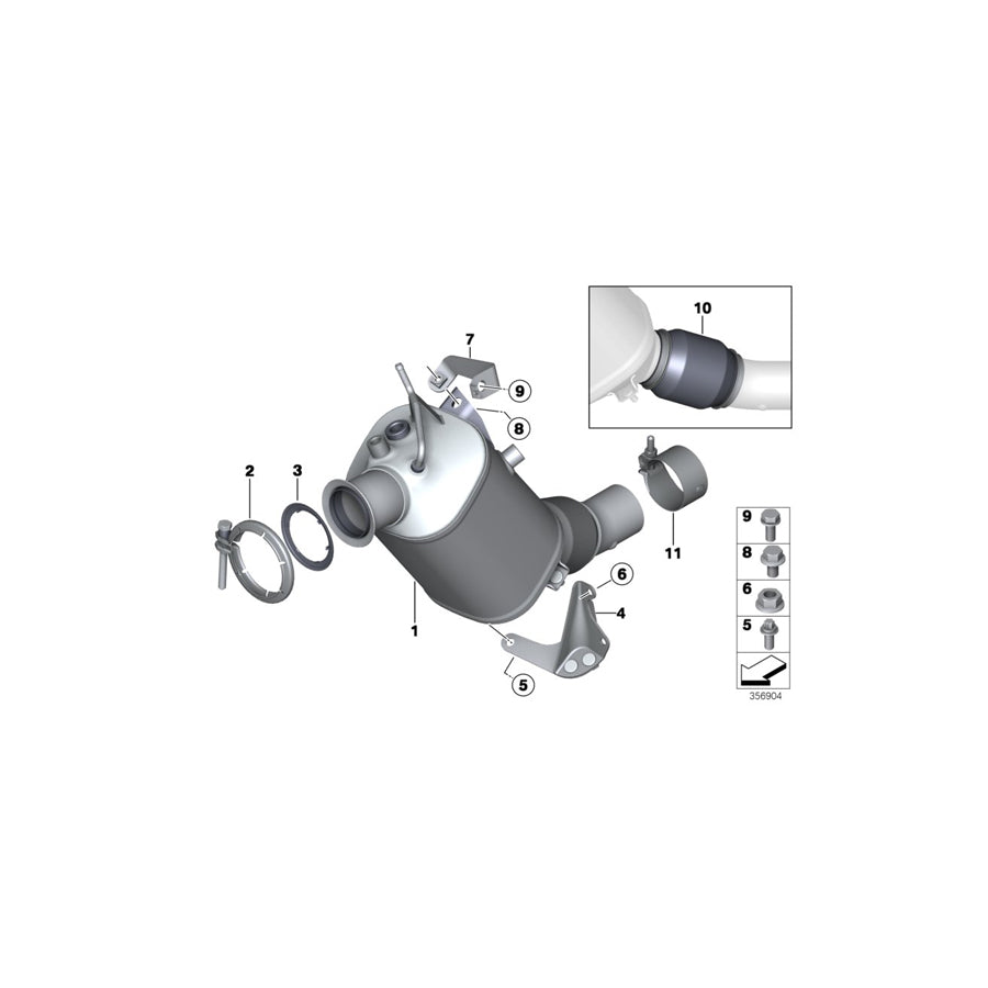 Genuine BMW 18308589078 F25 F10 F26 Decoupling Element VALUE LINE (Inc. 120d, 320dX & 118dX) | ML Performance US