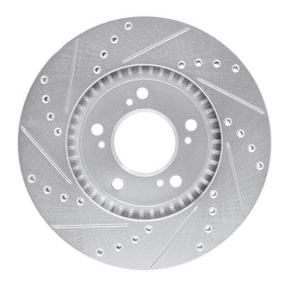 R1 Concepts R1 93-95 Acura Legend Front Right Drilled & Slotted Silver Brake Rotor