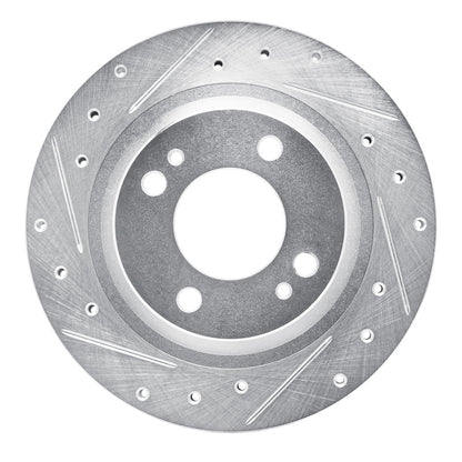 R1 Concepts R1 16-25 Dodge Attitude (Mexico) Front Left Drilled & Slotted Silver Brake Rotor