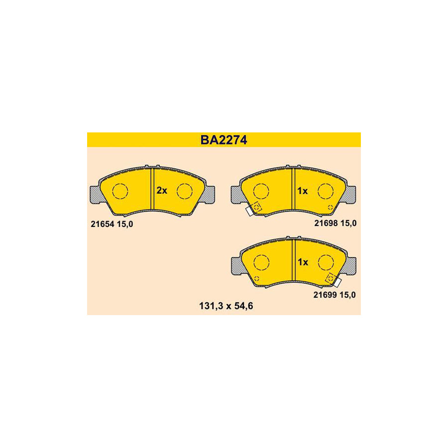 Barum Ba2274 Brake Pad Set