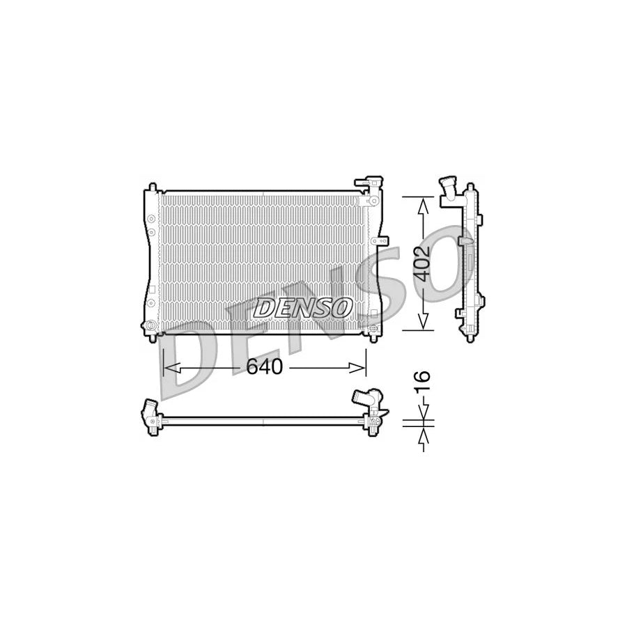 DENSO DRM45033 Engine Radiator for Mitsubishi Colt