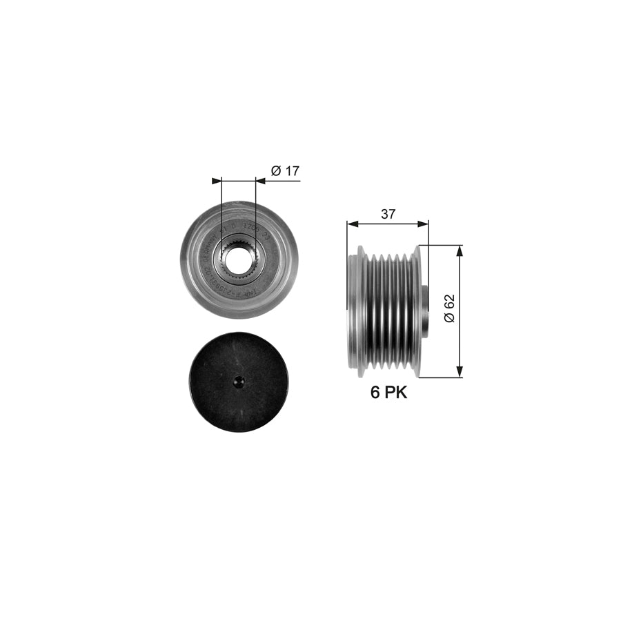Gates OAP7105 Alternator Freewheel Clutch For Ford Focus