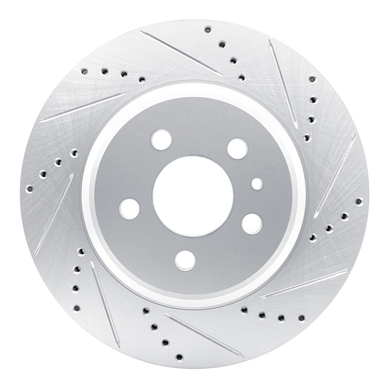R1 Concepts R1 17-25 Tesla Model 3 Rear Right Drilled & Slotted Silver Brake Rotor