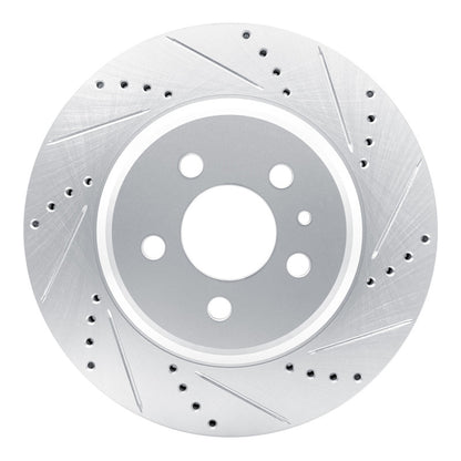R1 Concepts R1 17-25 Tesla Model 3 Rear Right Drilled & Slotted Silver Brake Rotor