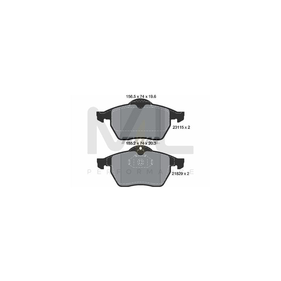 TEXTAR 2311502 Brake pad set prepared for wear indicator | ML Performance Car Parts
