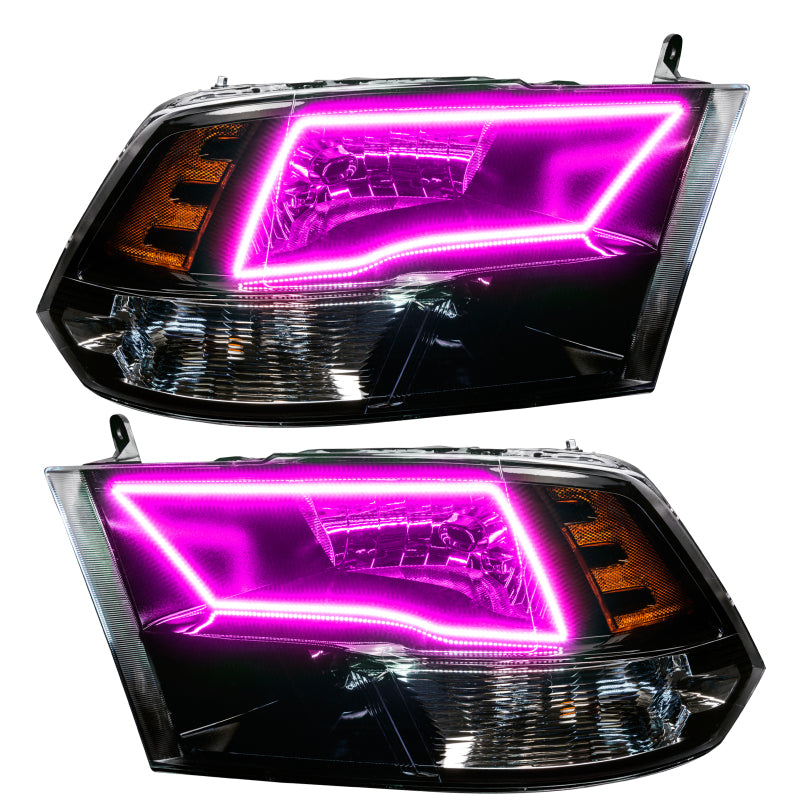 Oracle Lighting 09-18 RAM 1500 Sport Halo Headlights - Blk Housing w/2.0 Controller