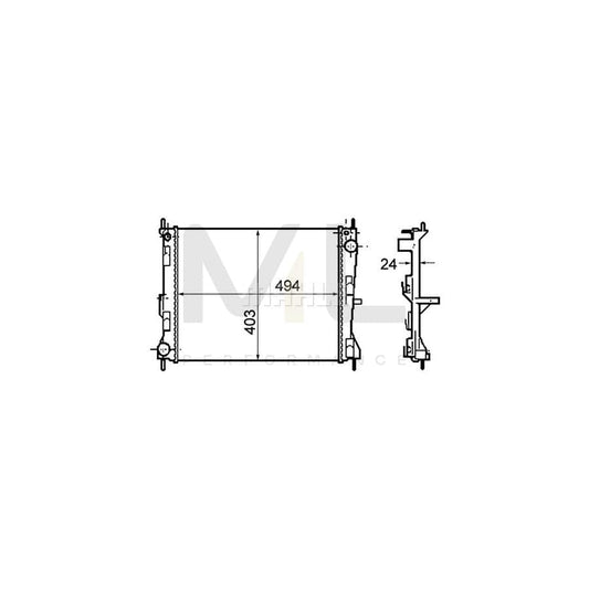MAHLE ORIGINAL CR 1691 000P Engine radiator Mechanically jointed cooling fins, Manual Transmission | ML Performance Car Parts