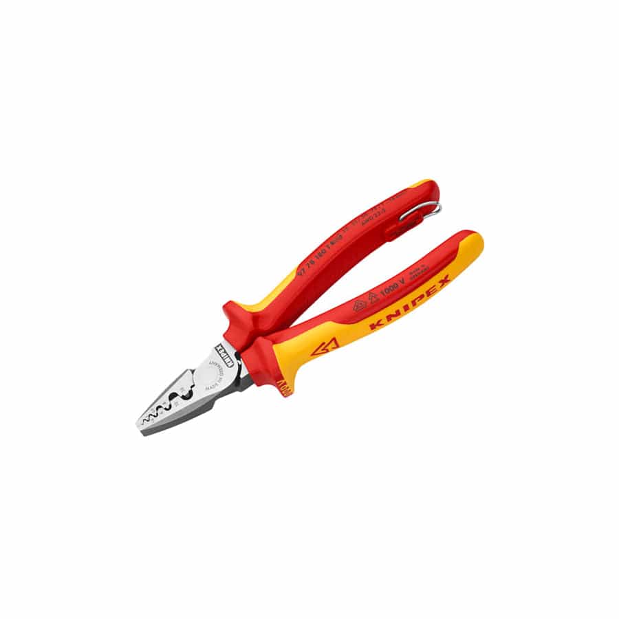 Knipex KPX9778180T VDE Crimping Pliers with Tether Point 180mm