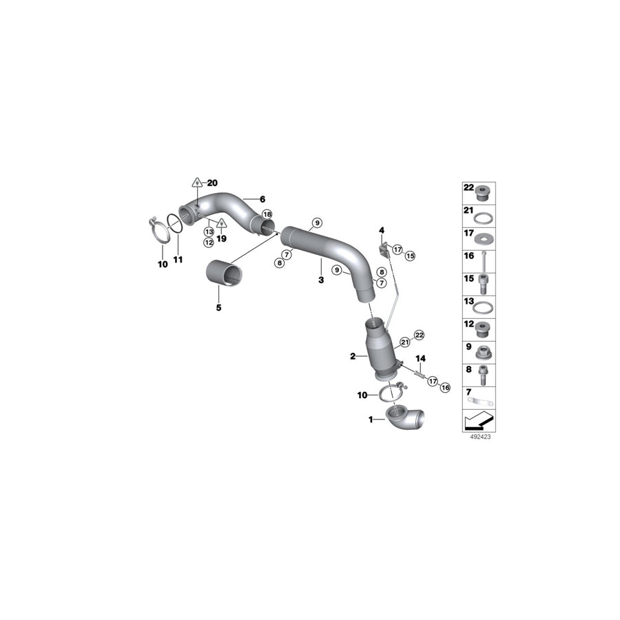 Genuine BMW 18308416289 Muffler, Right STANDARD SPEC. (Inc. M6 GT3) | ML Performance US