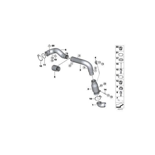 Genuine BMW 18308416289 Muffler, Right STANDARD SPEC. (Inc. M6 GT3) | ML Performance US