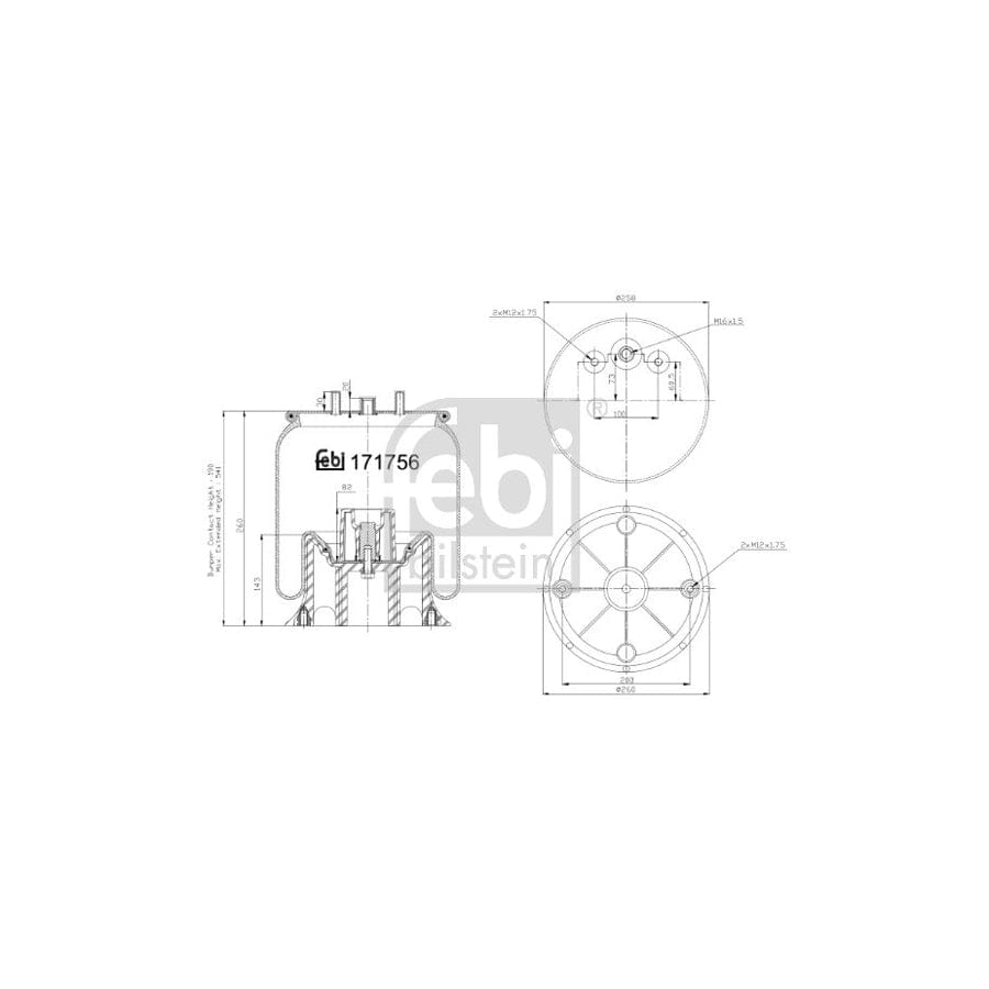 Febi Bilstein 171756 Boot, Air Suspension