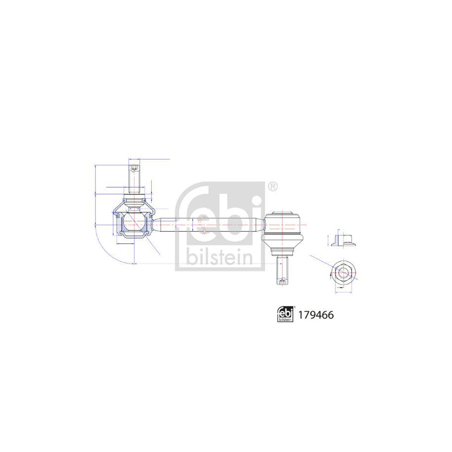 Febi Bilstein 179466 Anti Roll Bar Link for Tesla Model X (5Yjx)